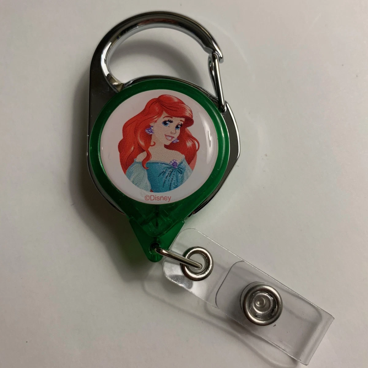 Disney Cast Member Ariel Retractable Reel Pull Badge Holder