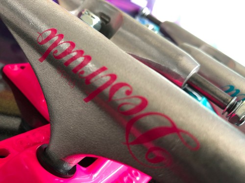 DESTRUCTO D1 Mid Magnesium Pink Skateboard Trucks Pair - 5.25”, 5.5" LTD EDITION - Picture 2 of 24