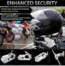 Motorcycle Handlebar Grip Lock With Helmet Lock