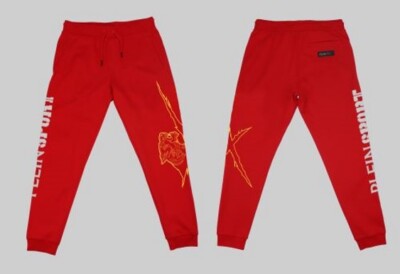 PHILIPP PLEIN SPORT SWEAT PANTS-BLACK/GOLD.