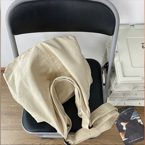 Große Damenhandtasche aus Canvas Reißverschluss Reise Kuriertasche Schultertasche Hobo Beuteltasche Handtasche - Bild 8 von 16