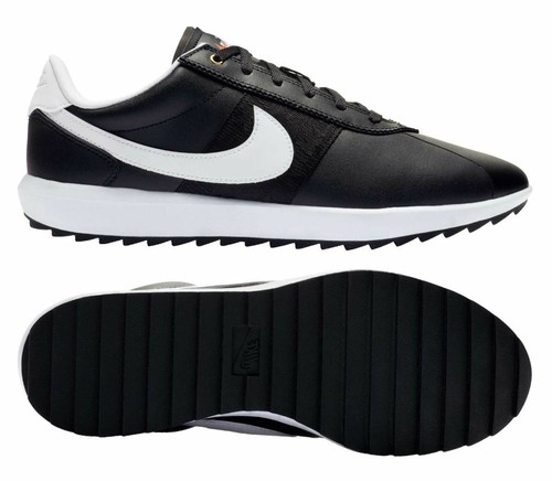Nike Women's Cortez Golf Cleats Spikeless Golf Shoes Black White CI1670 001