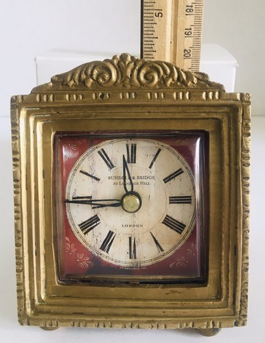 Rundell & Bridge London Timeworks Inc Brass Quartz Clock - Picture 5 of 7