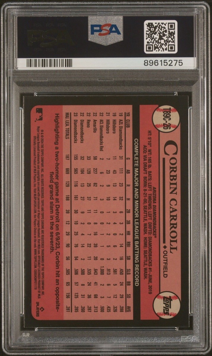 CORBIN CARROLL Signed 2024 TOPPS SILVER PACK Autographed CORBIN CARROLL Signed 2024 TOPPS SILVER PACK Autographed