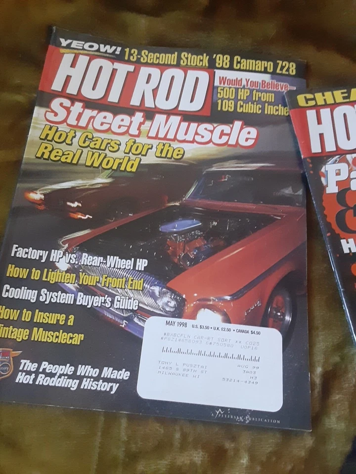 (2) Hot Rod Magazines 1998 May & 1999 March  -  Collectors GREAT CONDITION  - Image 3 of 4