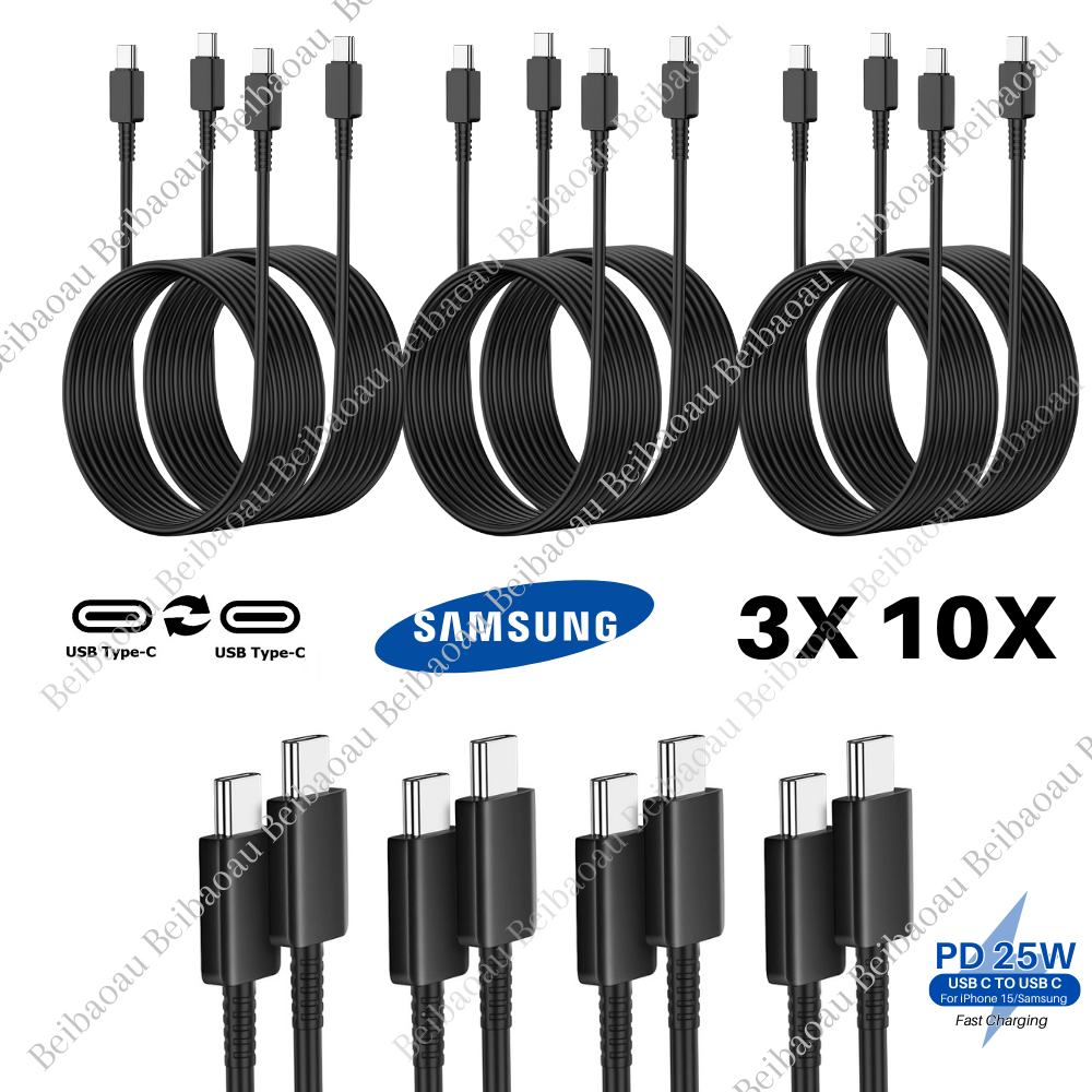 Bulk Lot 25W USB-C To Type-C Cable Fast PD Charger For Samsung Galaxy ...