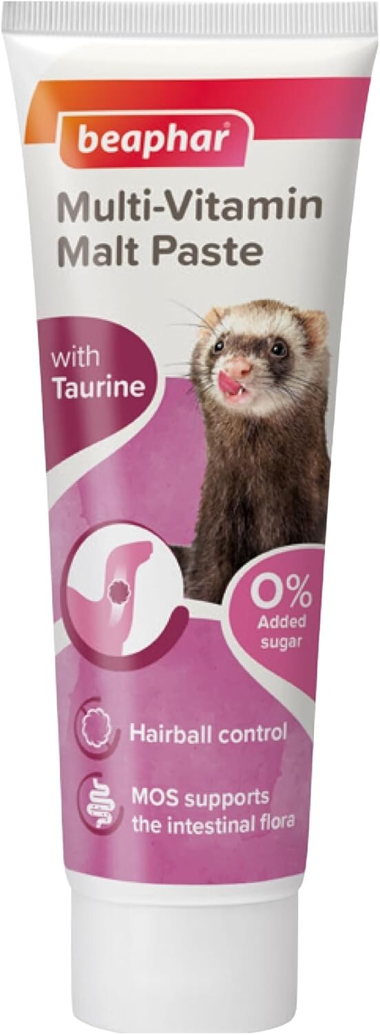 BEAPHAR 100G FERRET MULTI VITAMIN MALT PASTE FOR ANTI HAIRBALL TUBE TAURINE