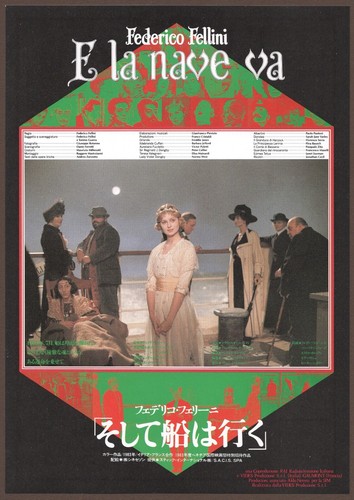 The Ship Sails On 1983 mini poster Chirashi flyer Federico Fellini Japan