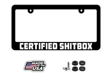 Certified Shitbox License Plate Frame Holder Jdm