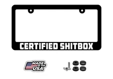 Certified Shitbox license plate frame holder JDM