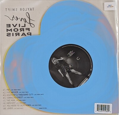 Taylor Swift Lover レコード 洋楽 新品 heart hqbS 💗 Taylor Swift Lover (Live From Paris) Heart Shaped Vinyl - 2025