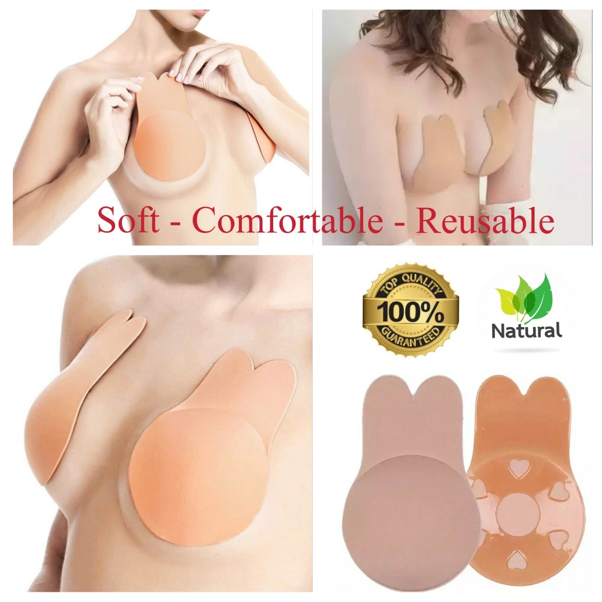 Flower Shaped Silicone Cream Breast Lift With A Diameter Of 10cm -  Invisible Bra Flap, Silicone Nipple Cover, Reusable Breast Lift Bra Cup, Breast  Pad