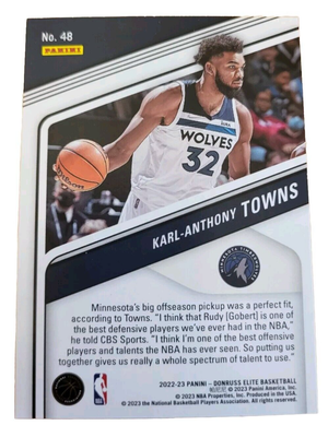 2023 Donruss Elite Card 48 Karl-Anthony Towns Minnesota 
