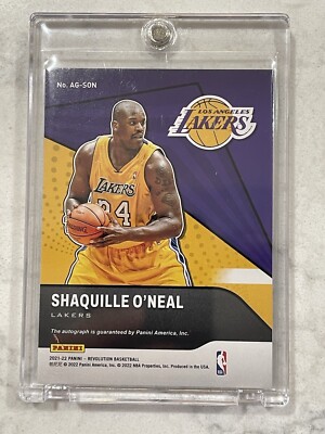2021-22 Panini Revolution Shaquille O'Neil AUTO On Card Lakers