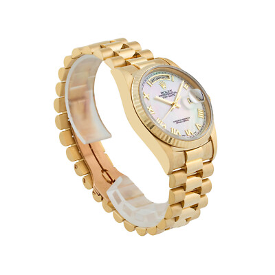 ykym 1999 Rolex Day-Date 18238 Mother of Pearl Dial 36mm 18k Gold MINT