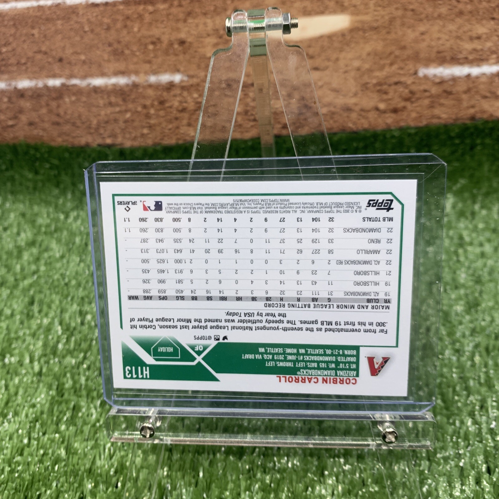 Corbin Carroll 2023 Topps Holiday H113 RC Christmas Lights Variation