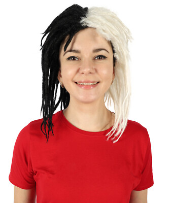 Erwachsene Frauen Deluxe kurze Dreadlock Perücken, Premium atmungsaktiv ohne Kappe