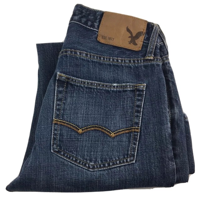 American Eagle Outfitters Mens 26Wx28L Denim Blue Original Straight