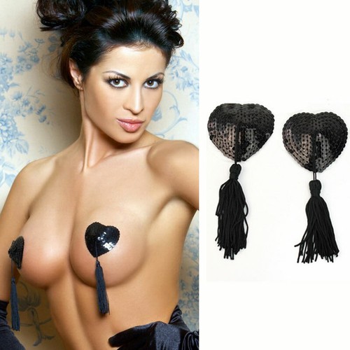 Sequin Star Tassel Breast Nipple Covers Pasties Party Christmas Self Adhesive - Picture 3 of 112