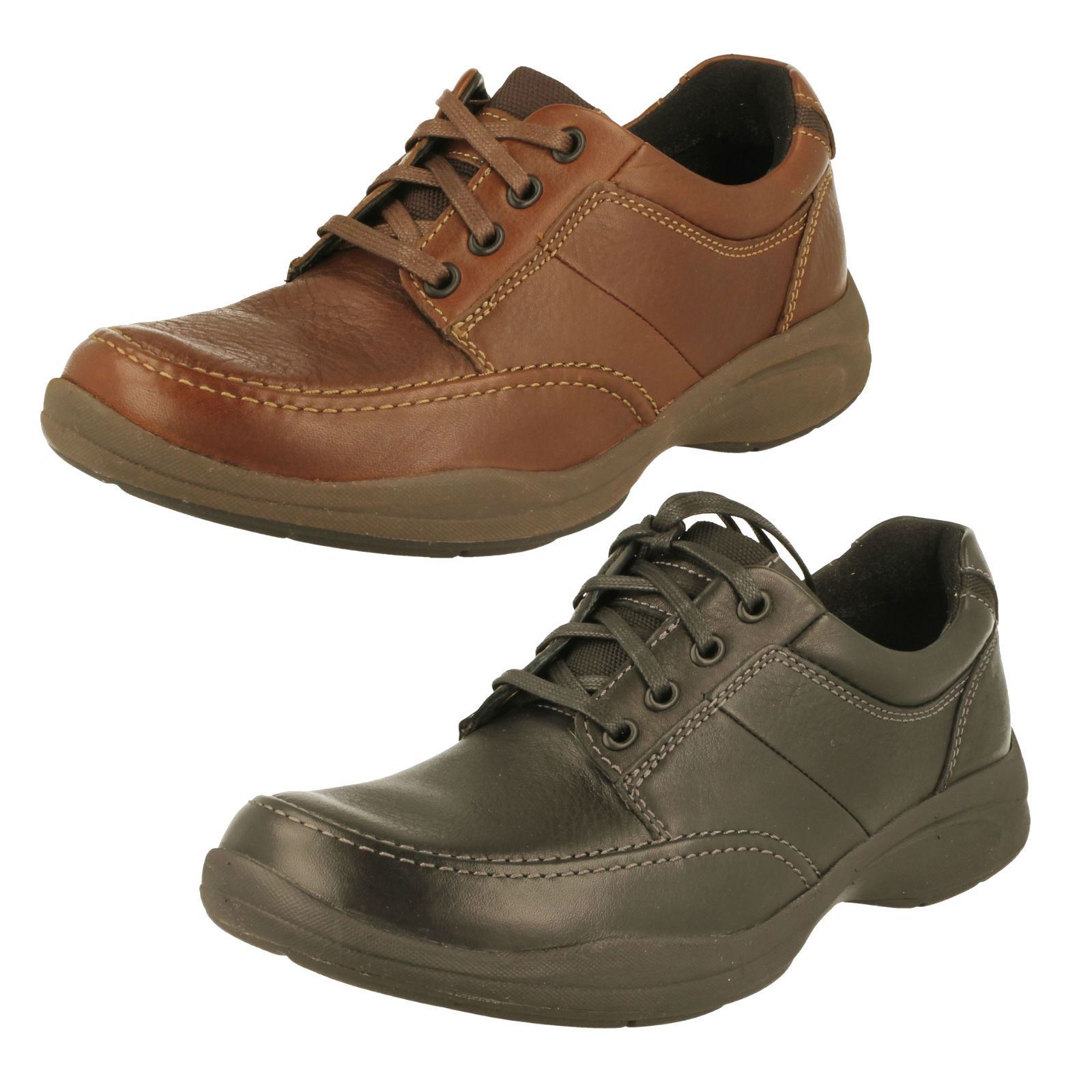 Mens Clarks Casual Lace Up Shoes Wavekorey Mix - W Mens Clarks Casual Lace Up Shoes Wavekorey Mix - W