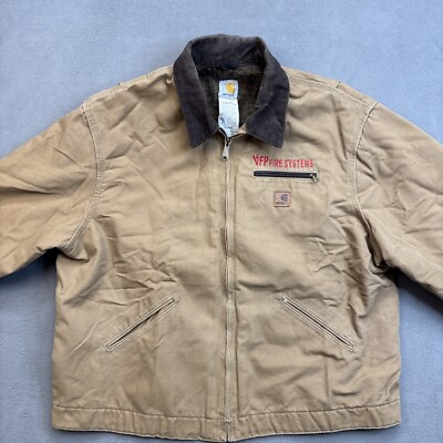 Carhartt Detroit Jacket Men's 2XLT Sandstone Blanket Lined J97 CML