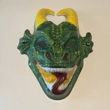 Monster Jam Truck Green Dragon Mask Plastic Costume Feld Motorsports ONESIZE