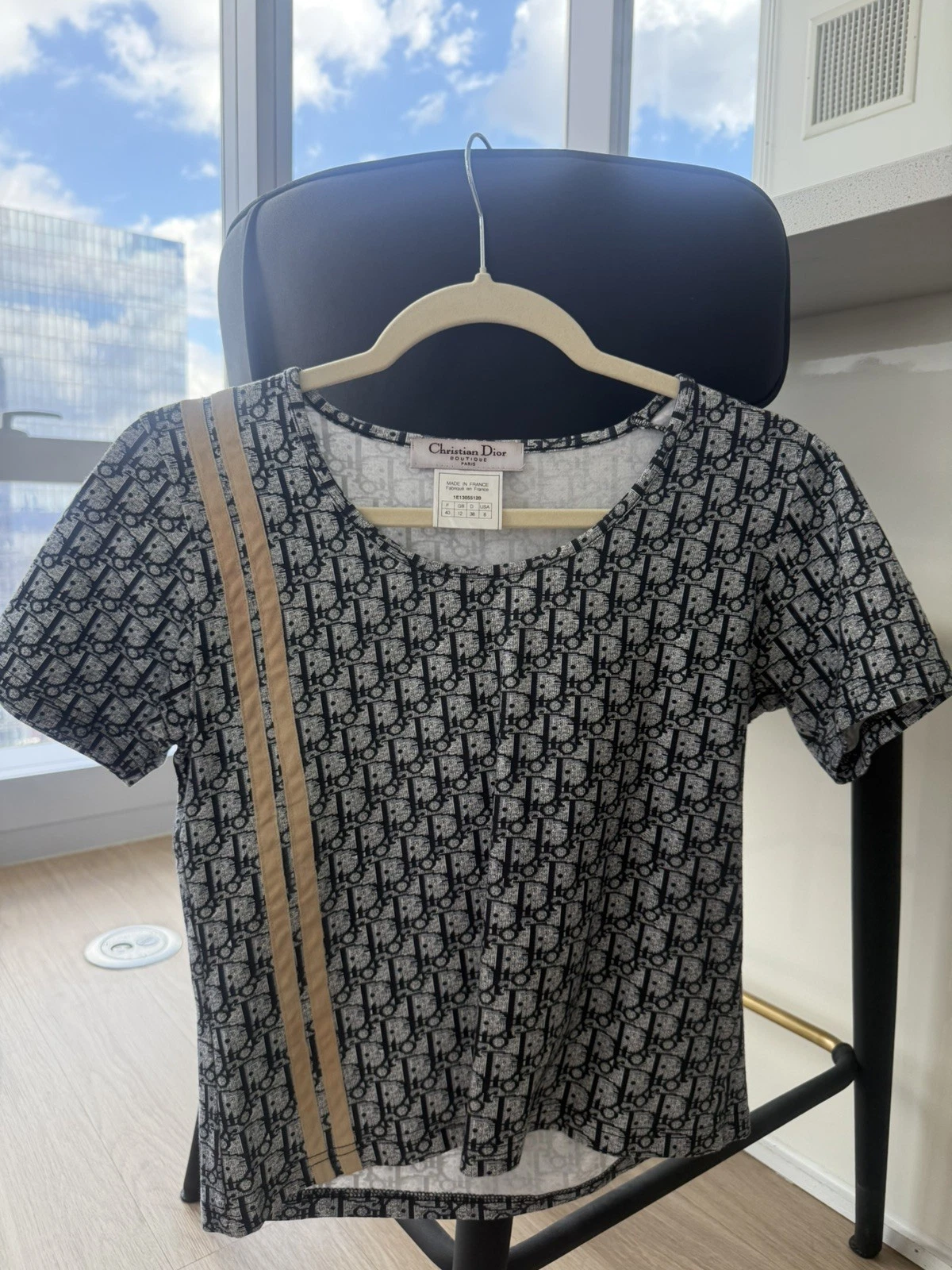 Dior — CHRISTIAN DIOR Vintage  2002 Trotter Print T-Shirt