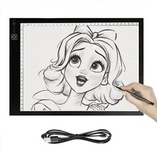 AIAURORA A4 LED Copy Board Light Tracing Drawing Board, Ultra-Thin Black