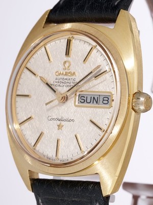 Omega Constellation Day-Date 18k Gelbgold Herren 36mm Automatik Uhr 168.019