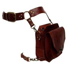 Steampunk Waist Pack Thigh Purse Medieval PU Leather Fanny Bag Cosplay Costum...