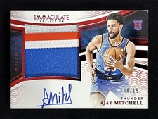 2024-25 Panini Immaculate Ruby Ajay Mitchell Rookie RC Jersey Patch Auto RPA /15