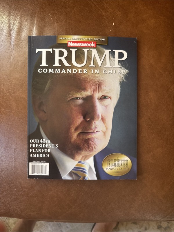 DONALD TRUMP Newsweek Magazine Commander In Chief 2017 NEWSTAND MAGAZINE   E-10