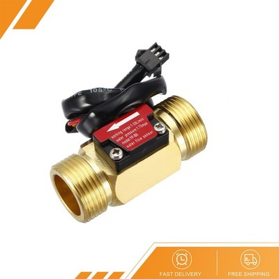 G3/4 Hall Effect Liquid Flow Sensor Switch Counter DC 5V 1-30L/min YF-B6