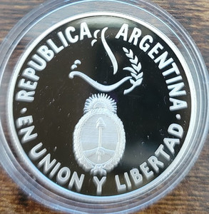 Argentina 1995 United Nations 50th Anniversary 1 Peso Silver Proof Coin