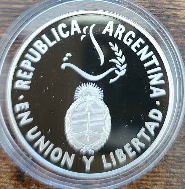 Argentina 1995 United Nations 50th Anniversary 1 Peso Silver Proof Coin