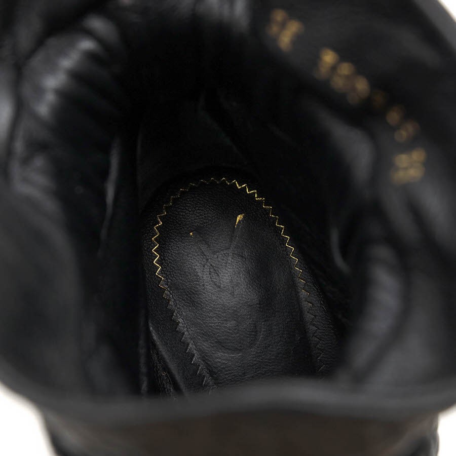 Saint Laurent TRIBTOO S 80 ABOOT Short Boots Shoes EU 38 US 8 Leather Black thumbnail 17