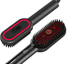 TYMO Ring Plus Ionic Hair Straightener Brush - Hair Straightening Comb with N...