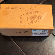 Solar Crank AM/FM Weather Band Radio Flashlight Phone Charger Red