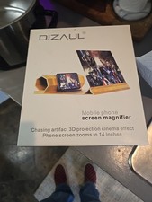 Dizaul Mobile Phone 12" Screen Magnifier for Any Phone Tablet Wood Design NIB