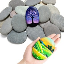 30Pcs Large Rocks for Painting 3.3-4.5Inch Natural River Stones for DIY, Art ...