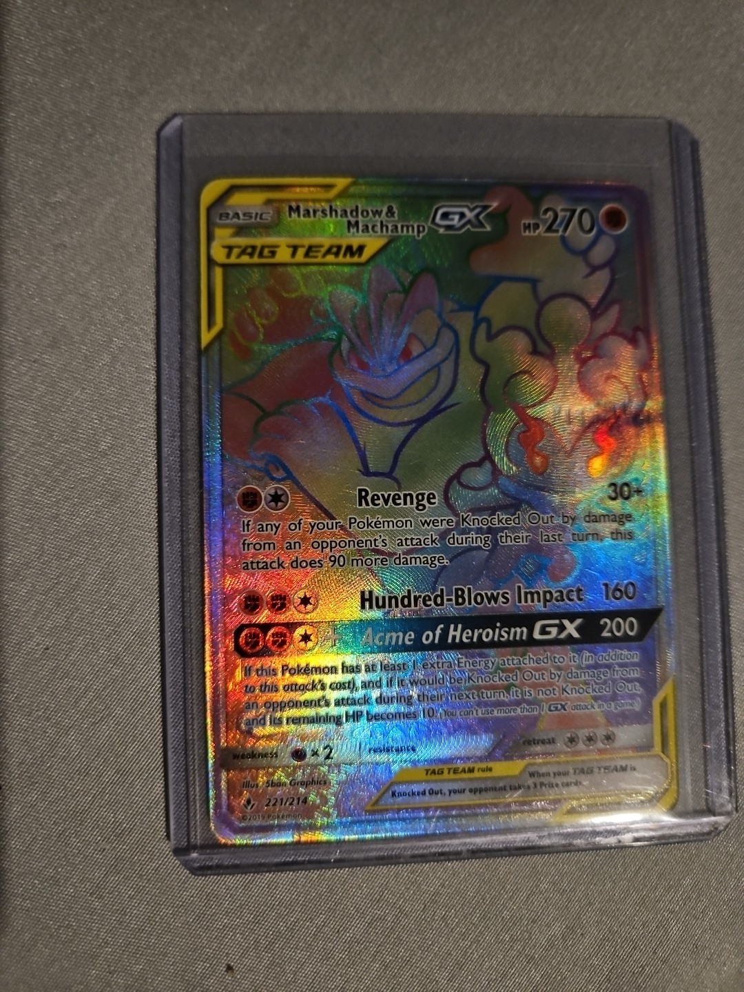 Marshadow & Machamp GX #221 Unbroken Bonds Middle Crimp Error