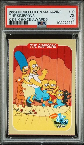 The SIMPSONS Rookie Rare Nickelodeon Kids Card 2004 Bart / Homer / Marge PSA 3 - Picture 1 of 2