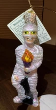 Old World Christmas MENACING MUMMY Halloween Glass Ornament NWT