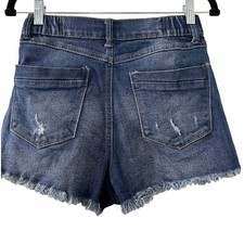 Sincerely Jules Distressed Shorts 9/29 Blue High Waisted Frayed Boho Grunge