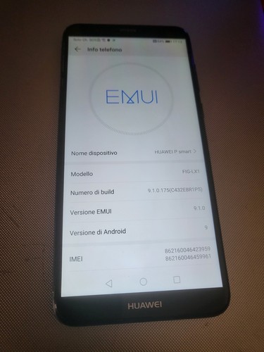 Smartphone Huawei P Smart Schwarz FIG-LX1 Android Blu 32GB completo - Foto 5 di 9