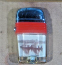 rarer SCRIPTO VU LIGHTER~ Merdie Boggs River Barges Cattletsburg Ky