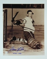 Harry Lumley Signed 8x10 Photo Autographed Toronto Maple Leafs HOF