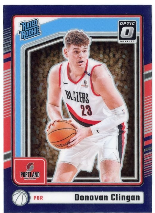 2024-25 Panini Donruss Optic - Rated Rookie Donovan Clingan #272 Purple Prizm...