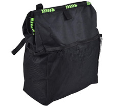 Foldable Car Garbage Bag With Lid Pockets Oxford Fabric Auto Litter Bin Black