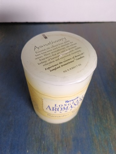 Candela aromatica Renuzit 1998 long last aromasense " gelsomino romantico" 65 ore NOS - Foto 4 di 5